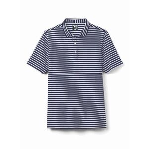 FootJoy FJ - Men's Black Striped Casual Basic Outdoor Polo Shirt in Size L